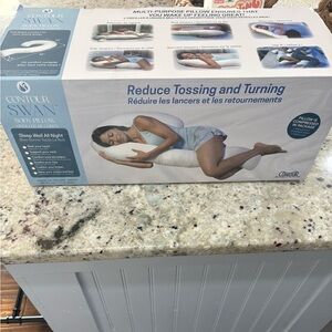 Contour Swan Body Pillow - White NWT